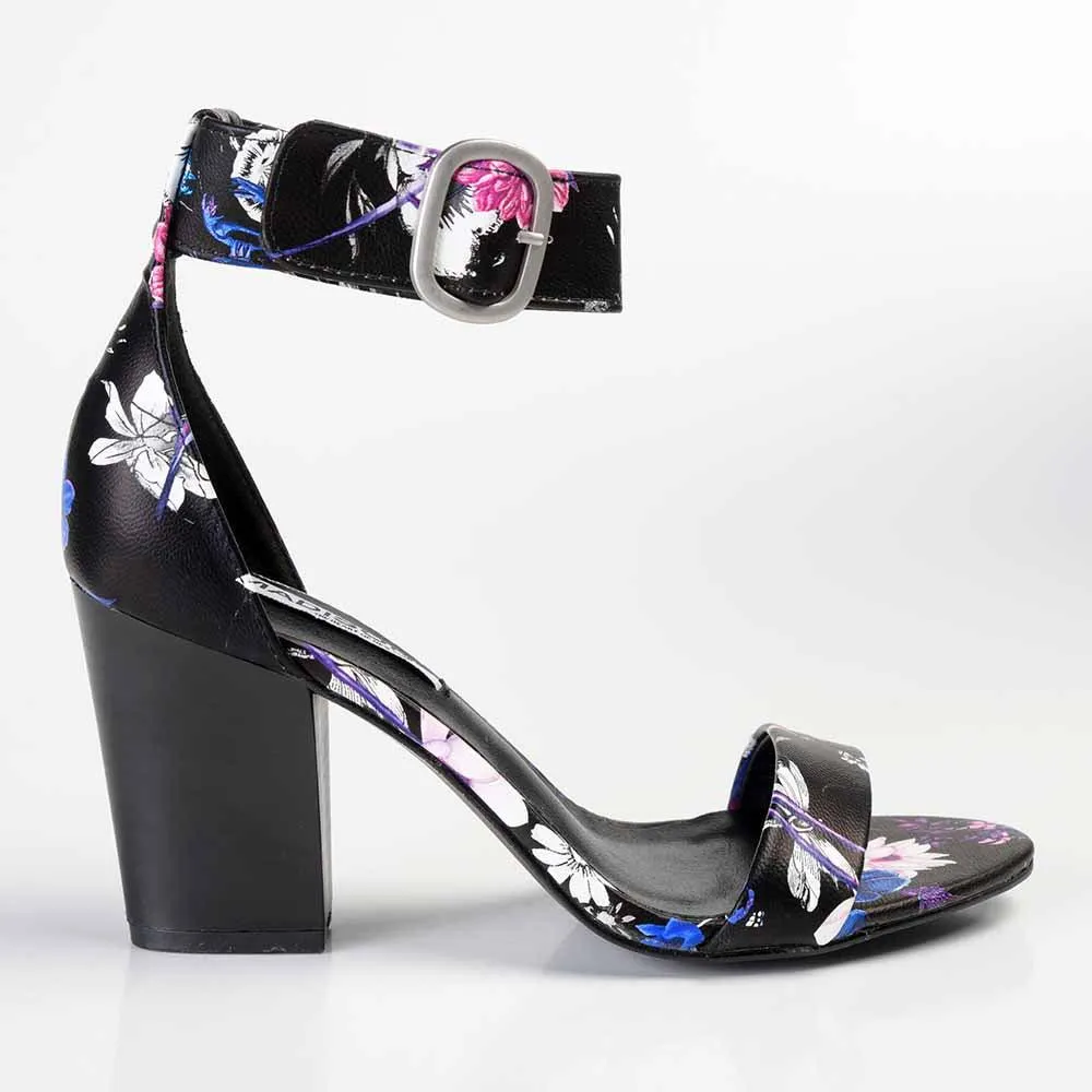 Madison Allan 2 Ankle Strap Sandal - Black Floral