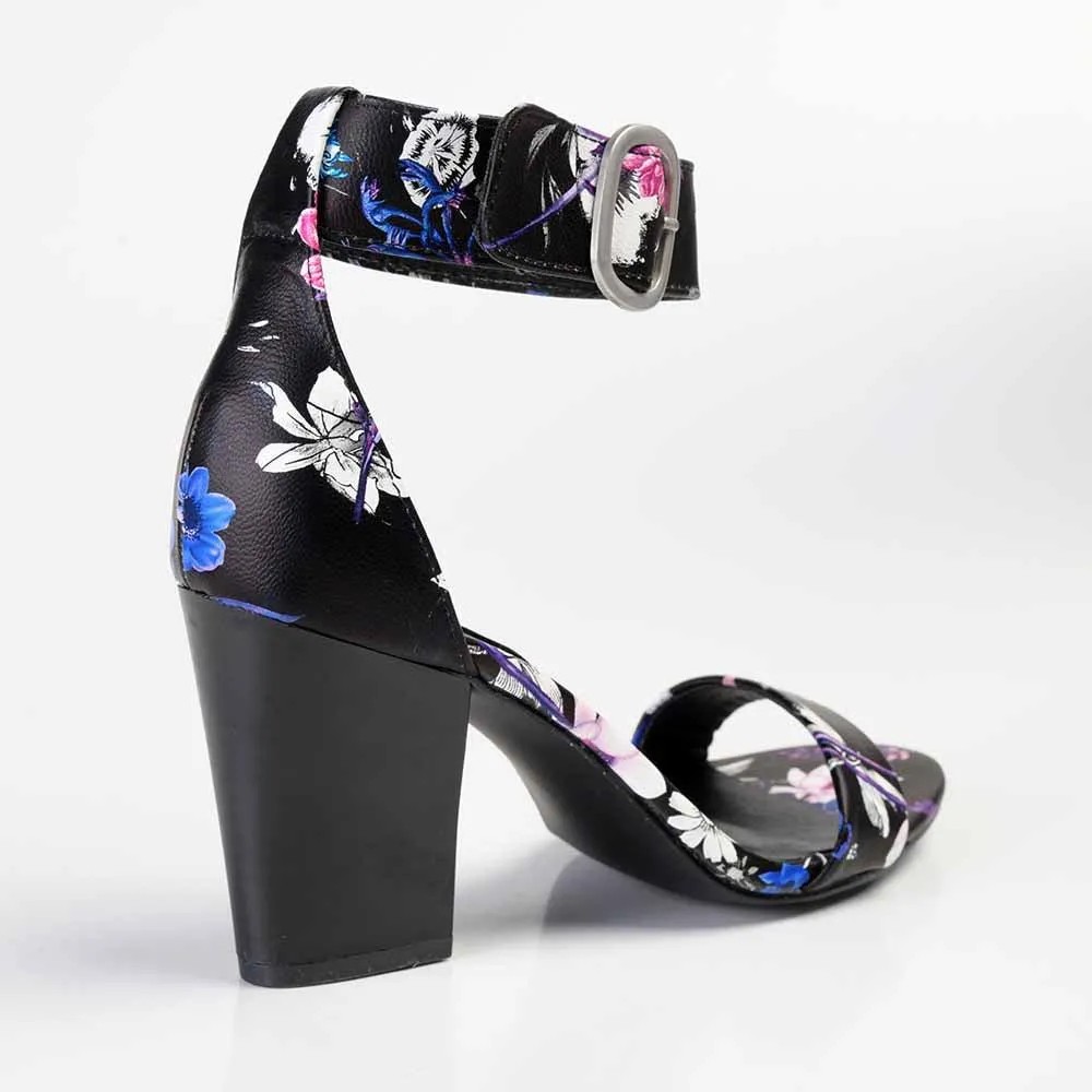 Madison Allan 2 Ankle Strap Sandal - Black Floral