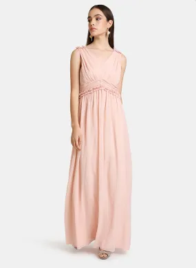 Maxi Dress With Ruffle At Waist