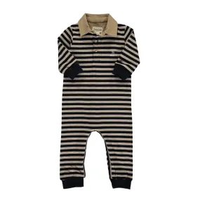 Me & Henry Kingston Romper - Black/Beige Stripe