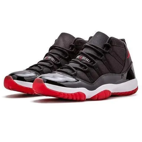 Men's Jordan Bred 11 Basketball Shoes - Black