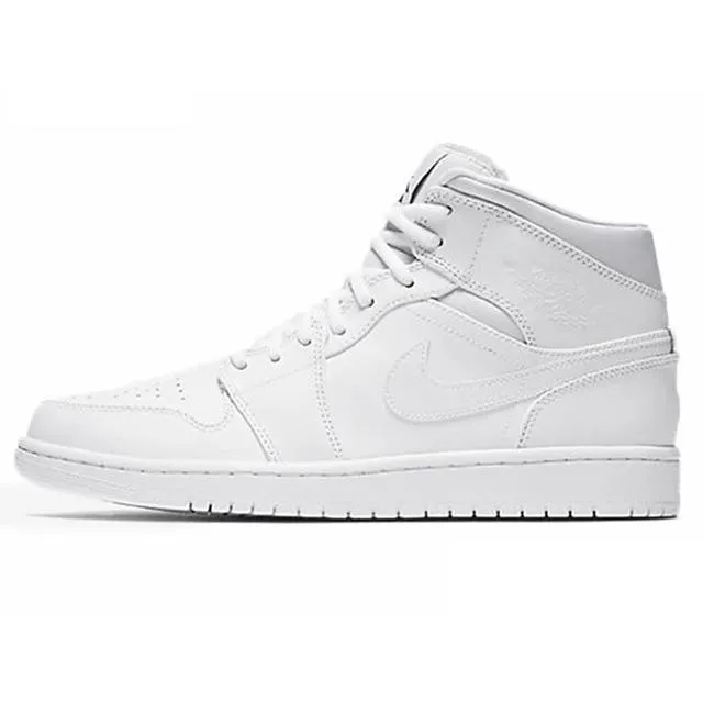 Men's Jordan High Top Basketball Shoes - White