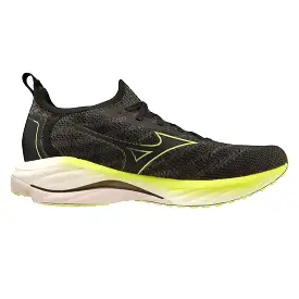 Mens Mizuno Wave Neo Wind - Undyed Black / Luminous