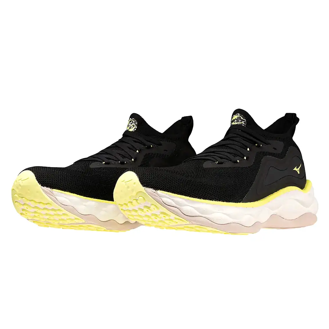 Mens Mizuno Wave Neo Wind - Undyed Black / Luminous