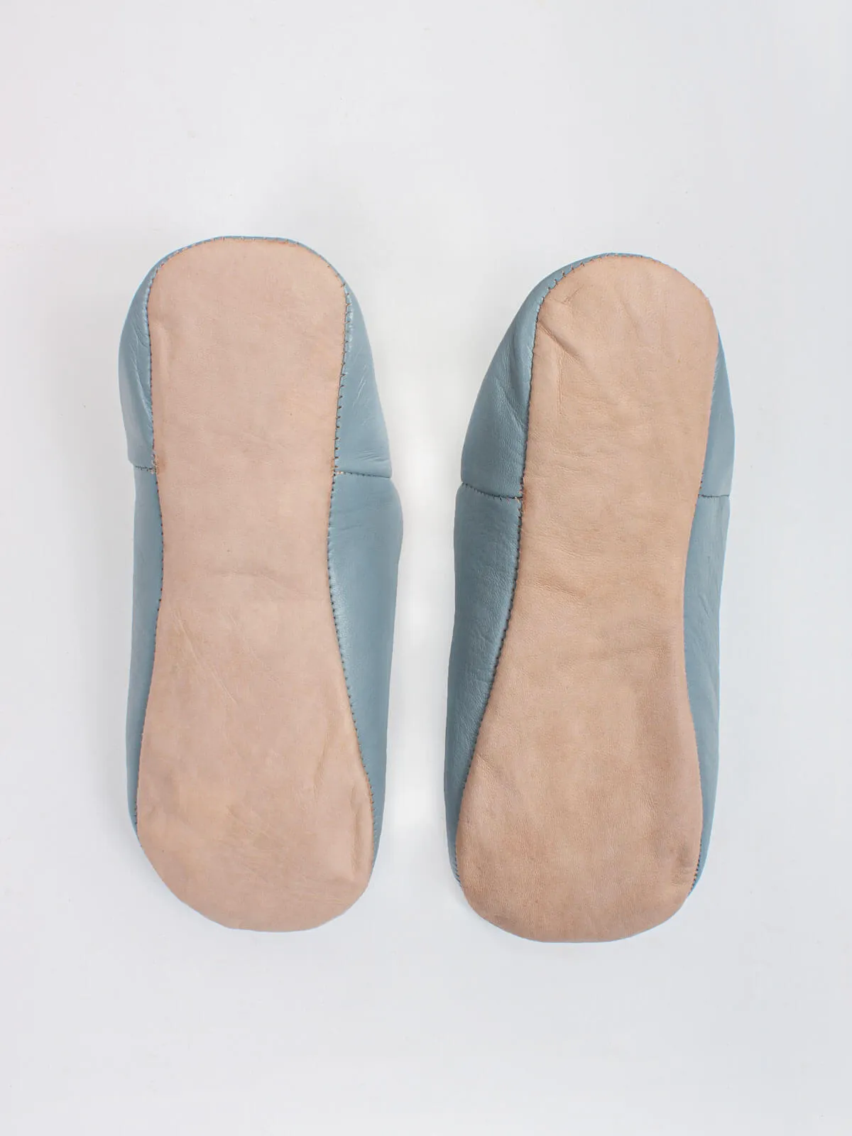 Moroccan Babouche Basic Slippers, Pearl Grey