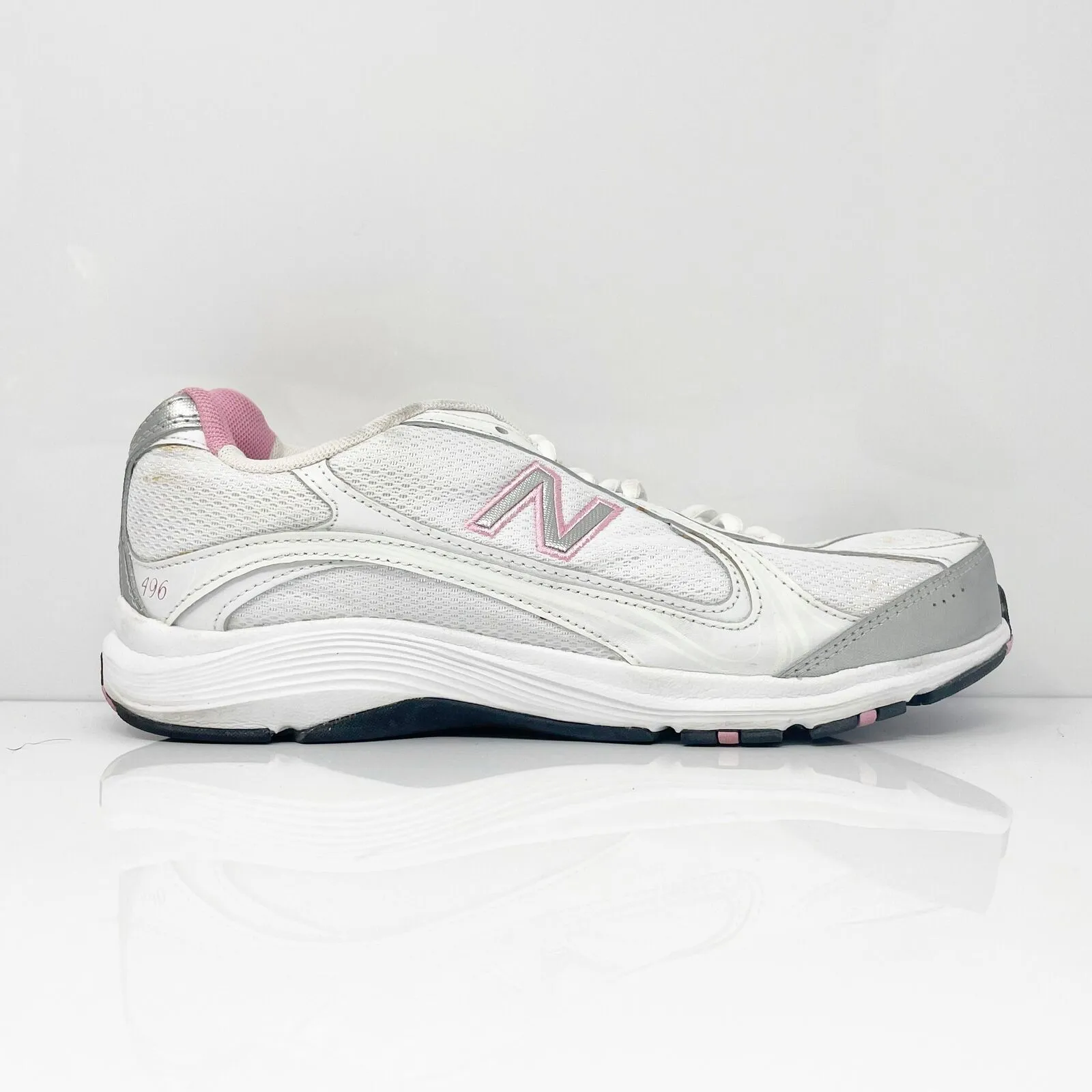 New Balance Womens 496 WW496WP White Running Shoes Sneakers Size 10 D