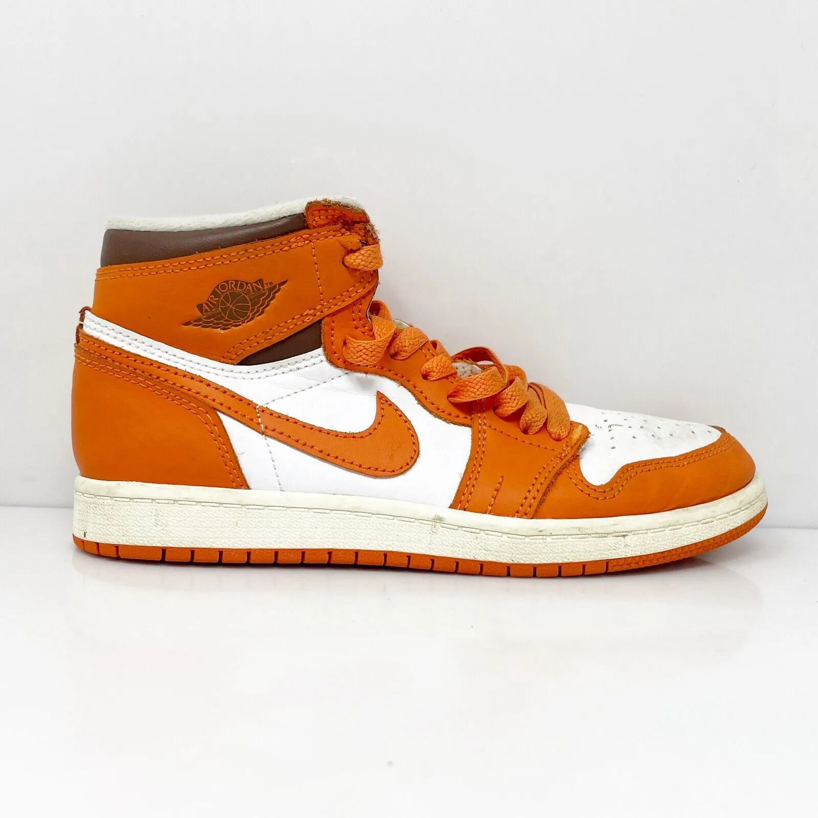 Nike Boys Air Jordan 1 High CU0449-101 Orange Basketball Shoes Sneakers Sz 2.5Y