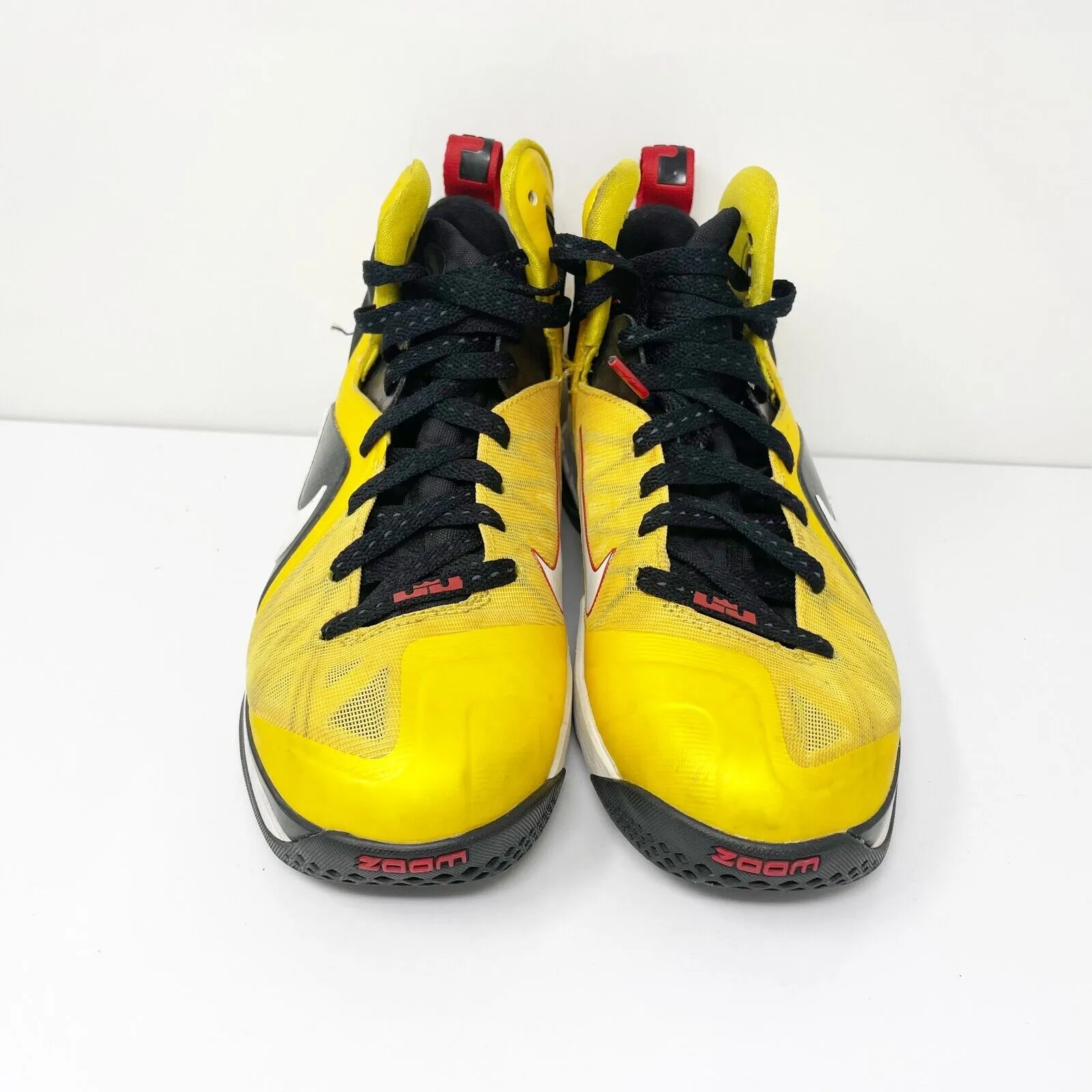 Nike Mens LeBron 9 PS Elite 516958-700 Yellow Basketball Shoes Sneakers Size 7