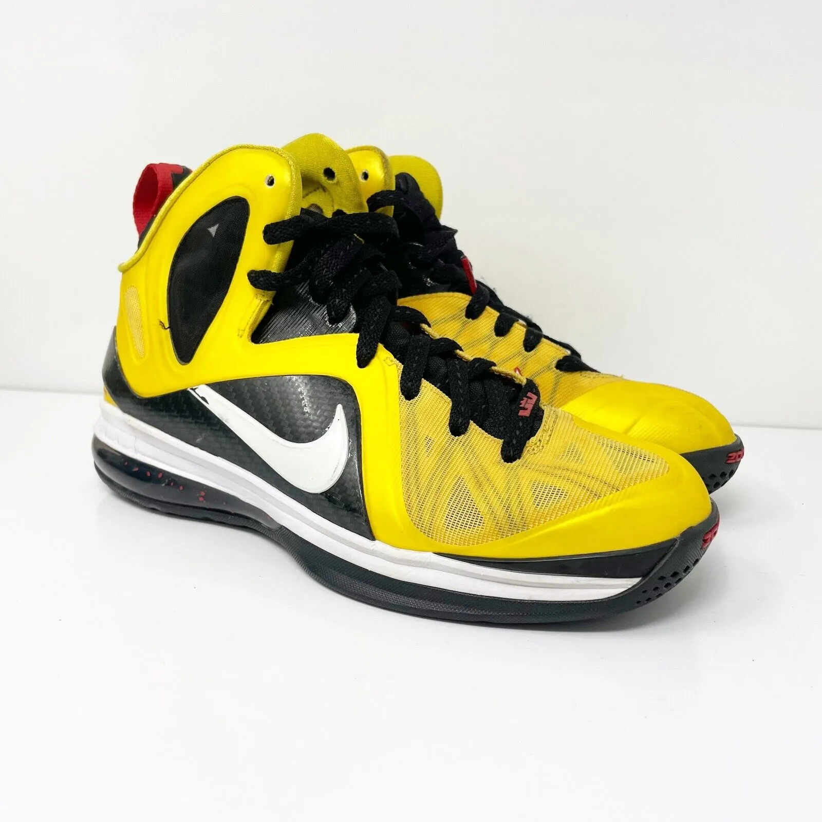 Nike Mens LeBron 9 PS Elite 516958-700 Yellow Basketball Shoes Sneakers Size 7