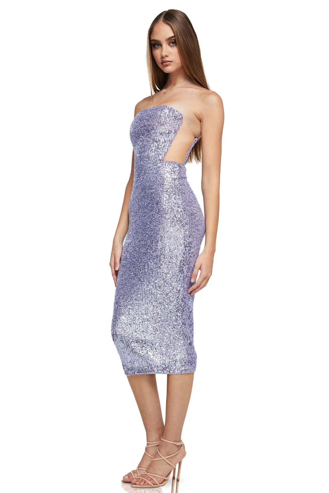 Nookie Lumeire Midi Dress - Lilac