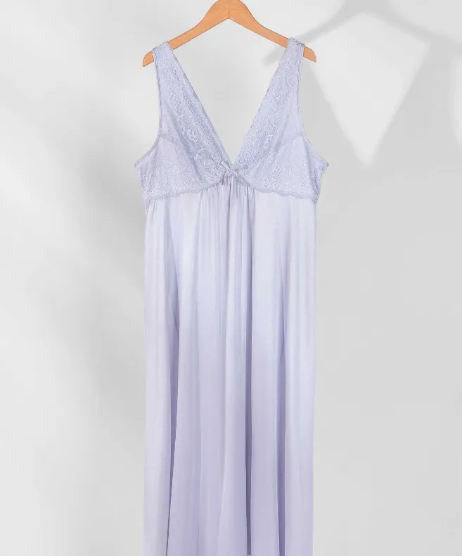 Nylon Mid-Calf Length Dress Sleepwear S35-NE2975