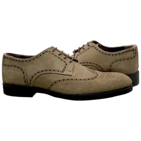 Paolo Shoes Cornelio Suede Wingtip Oxfords Stone