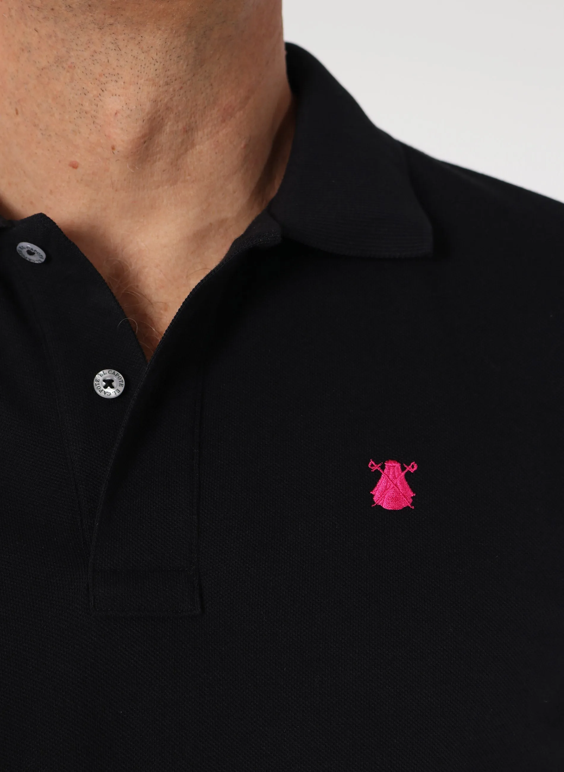 Polo Hombre Negro Classic