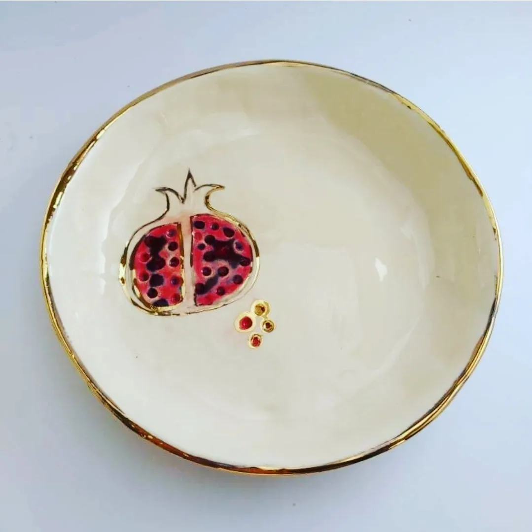 Pomegranate Ceramic Plate