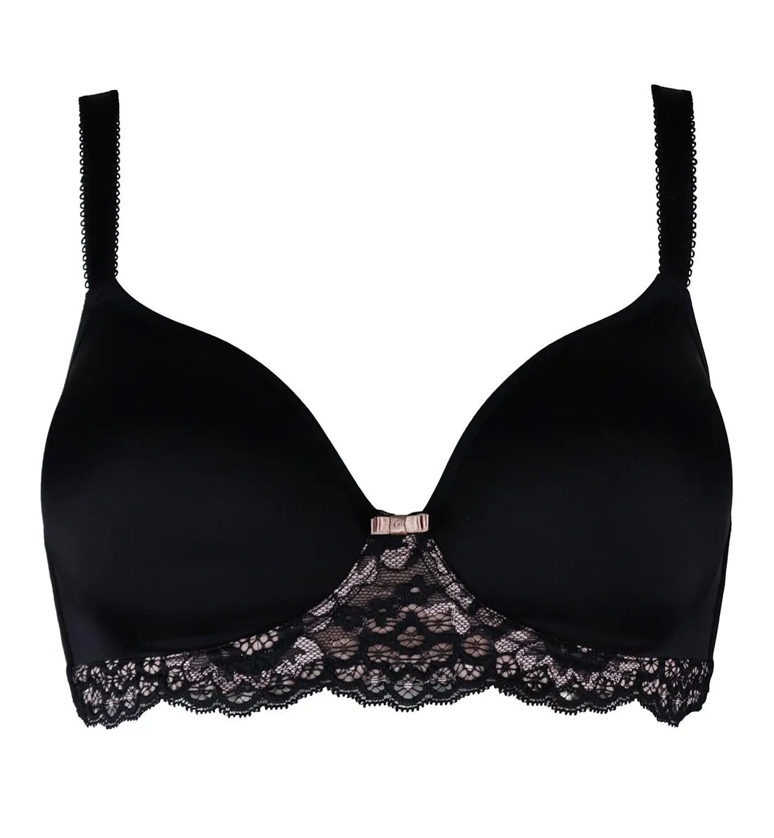 Pour Moi Opulence Non Wire T-shirt Bra (11514) - Black/Pink