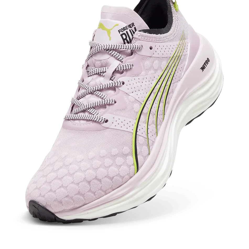 Puma ForeverRun Nitro Women's  Running Shoes SS24 Grape Mist-Puma Black-Lime Pow