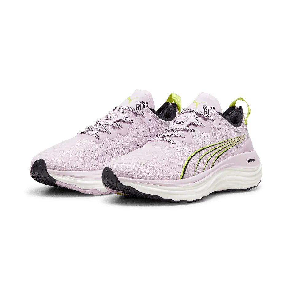 Puma ForeverRun Nitro Women's  Running Shoes SS24 Grape Mist-Puma Black-Lime Pow