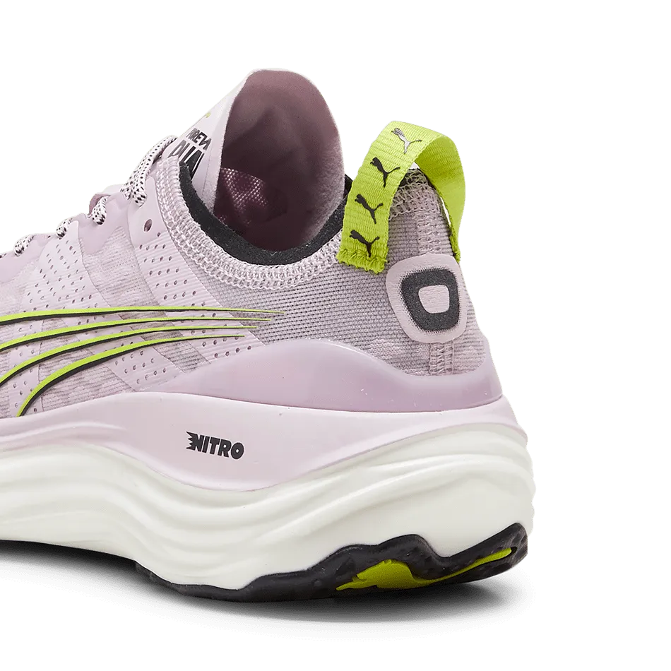 Puma ForeverRun Nitro Women's  Running Shoes SS24 Grape Mist-Puma Black-Lime Pow