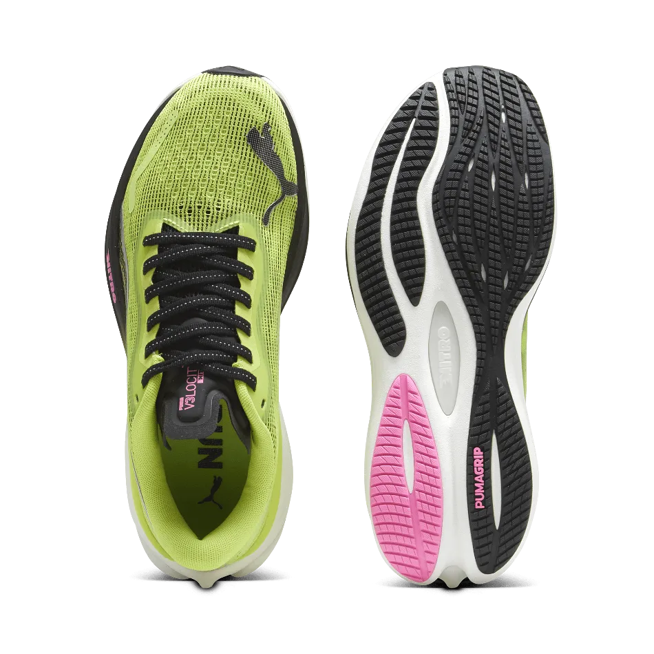 Puma Velocity Nitro 3 Women's  Running Shoes SS24 Lime Pow-PUMA Black-Poison Pink