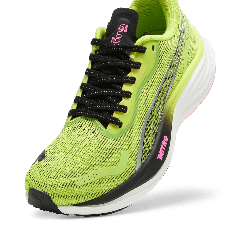 Puma Velocity Nitro 3 Women's  Running Shoes SS24 Lime Pow-PUMA Black-Poison Pink