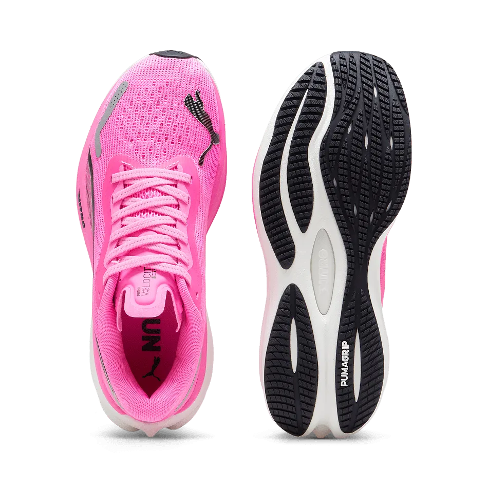 Puma Velocity Nitro 3 Women's  Running Shoes SS24 Poison Pink-Puma Black-Puma Silver