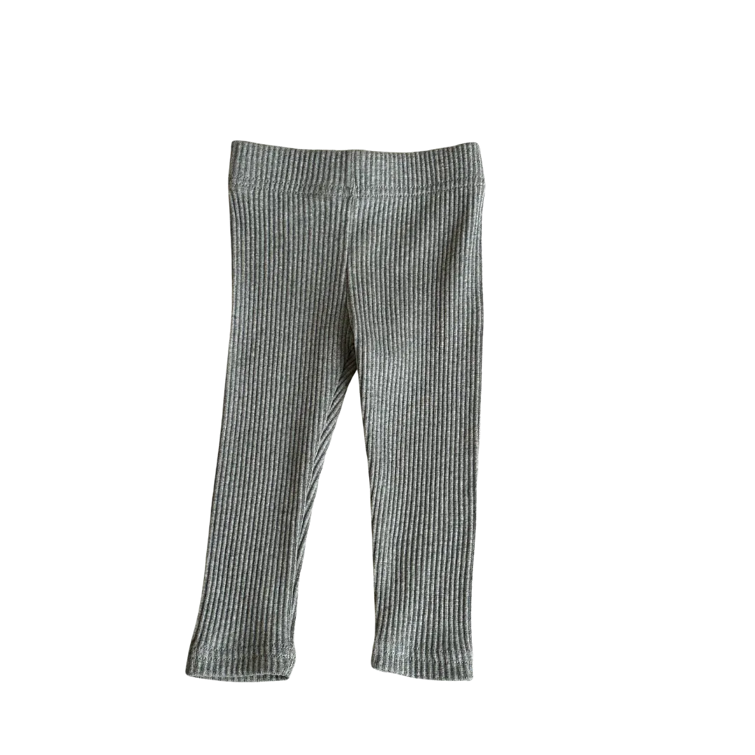 Ribbed Leggings - Light Grey