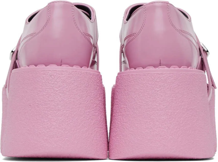 SHANG XIA SSENSE Exclusive Pink Superstack Oxfords