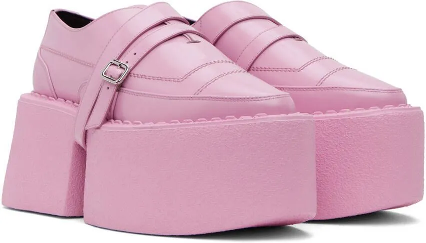 SHANG XIA SSENSE Exclusive Pink Superstack Oxfords