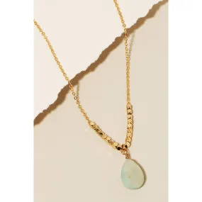 Stone Tear Chain Necklace | Mint