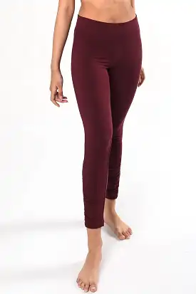 Terrera Ruched Movement Leggings- Wine