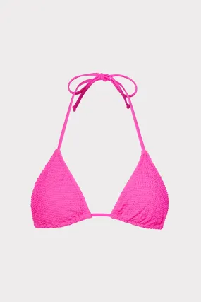 Textured Triangle Bikini Top