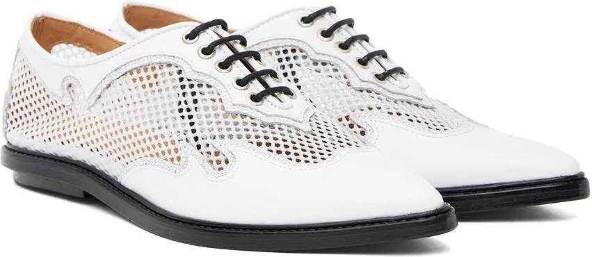 Toga Pulla White Lace-Up Oxfords