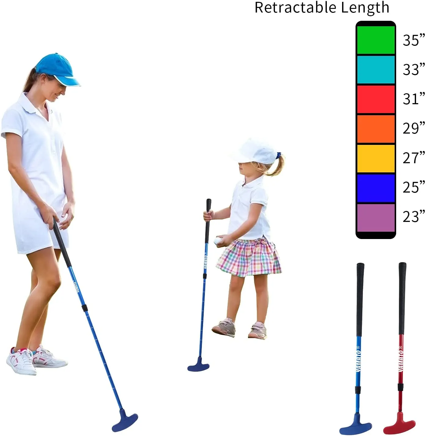 Two-Way Putters for Kids or Adults - Adjustable Putter Size