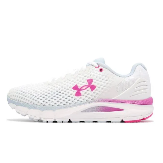 Under armour charged intake 5 ua white pink women running shoes 3023564-106