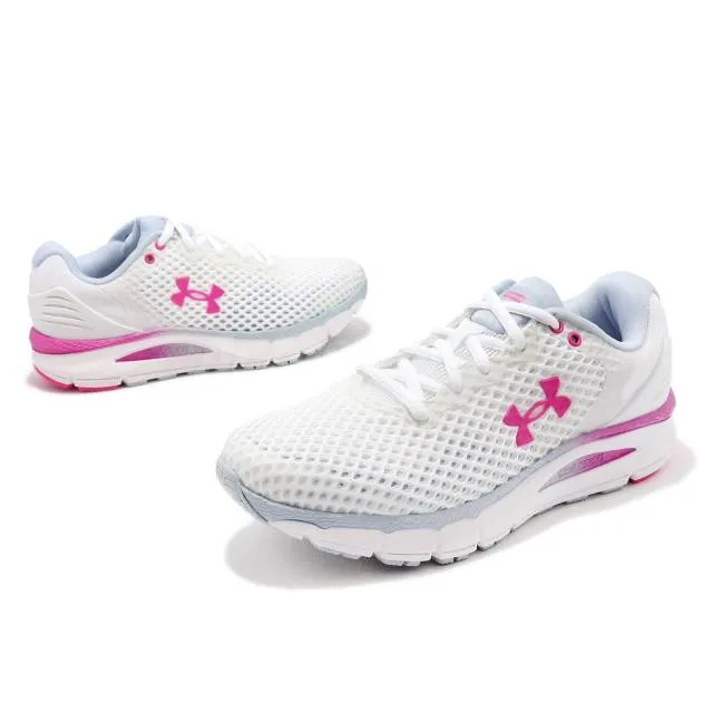 Under armour charged intake 5 ua white pink women running shoes 3023564-106