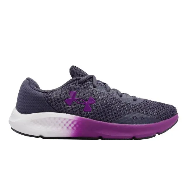 Under armour charged pursuit 3 ua purple white women running shoes 3024889-500