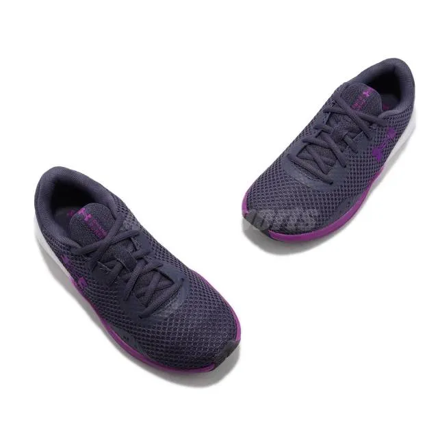 Under armour charged pursuit 3 ua purple white women running shoes 3024889-500