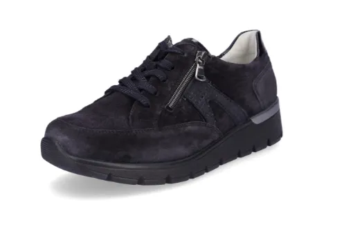 Waldlaufer Women's K-Ramona Sneaker Black Suede