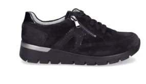 Waldlaufer Women's K-Ramona Sneaker Black Suede