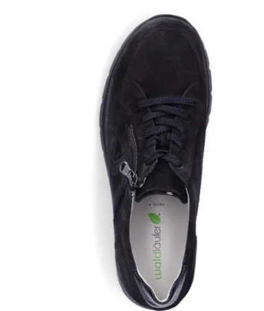 Waldlaufer Women's K-Ramona Sneaker Black Suede