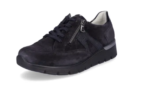 Waldlaufer Women's K-Ramona Sneaker Black Suede