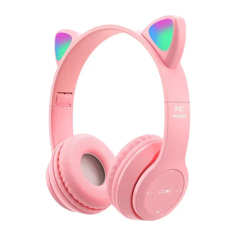 Wireless Headphones Cat for Kids and Adult