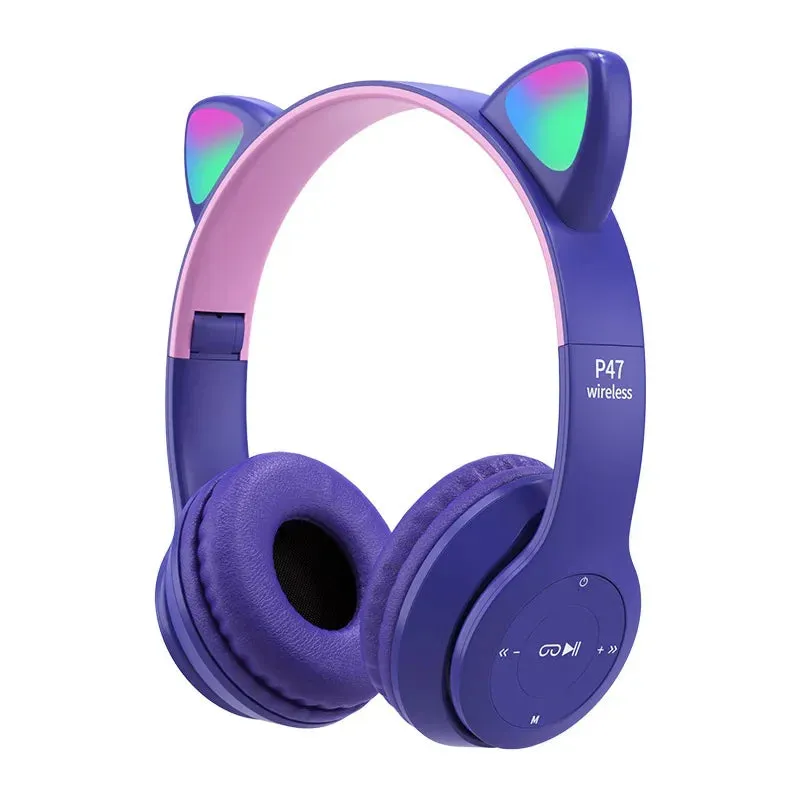 Wireless Headphones Cat for Kids and Adult